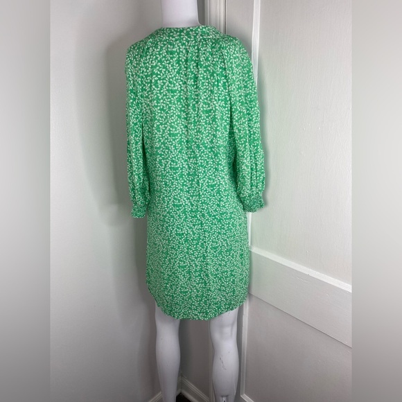 DRAPER JAMES Rsvp Green Floral Print Dress missing string belt - Picture 5 of 9